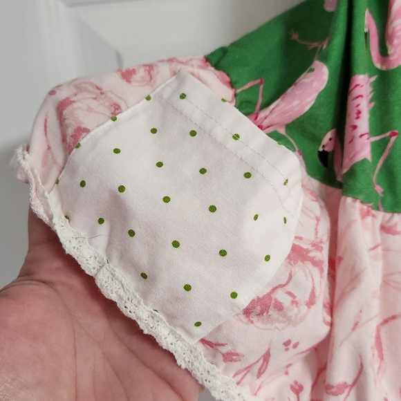 SweetHoney Pink and Green Baby Dress - Picture 5 of 5